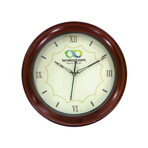 Round Wooden Finish Wall Clock